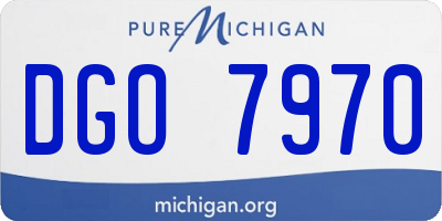MI license plate DGO7970