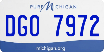 MI license plate DGO7972