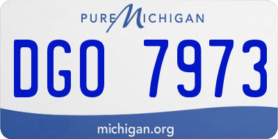 MI license plate DGO7973