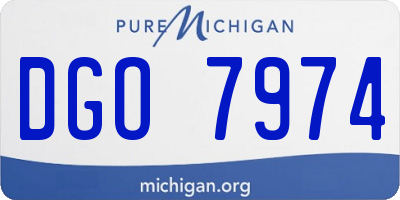 MI license plate DGO7974