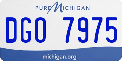 MI license plate DGO7975
