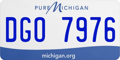 MI license plate DGO7976