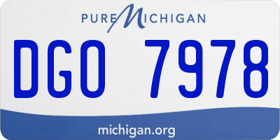 MI license plate DGO7978