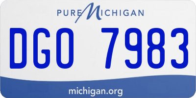 MI license plate DGO7983