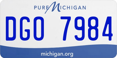 MI license plate DGO7984