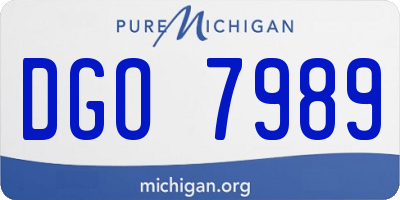 MI license plate DGO7989