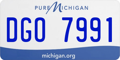 MI license plate DGO7991