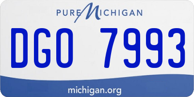 MI license plate DGO7993