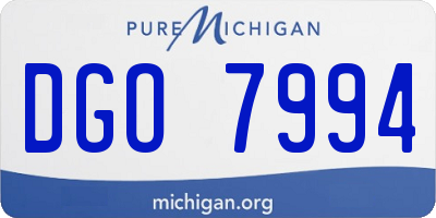 MI license plate DGO7994