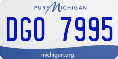 MI license plate DGO7995