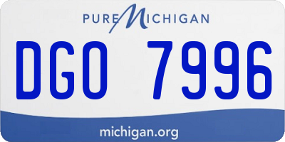 MI license plate DGO7996