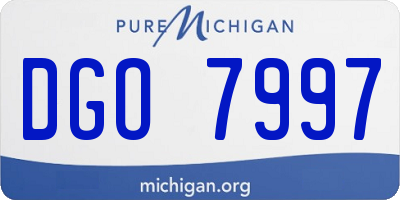 MI license plate DGO7997