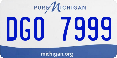 MI license plate DGO7999