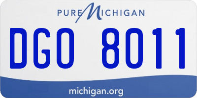 MI license plate DGO8011