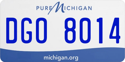 MI license plate DGO8014