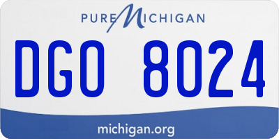 MI license plate DGO8024