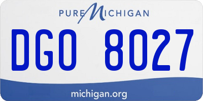 MI license plate DGO8027