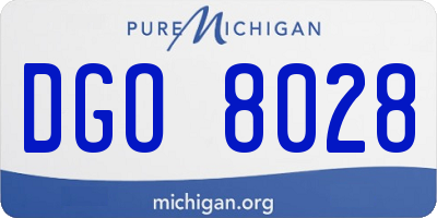 MI license plate DGO8028