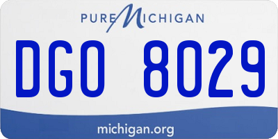 MI license plate DGO8029