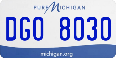 MI license plate DGO8030