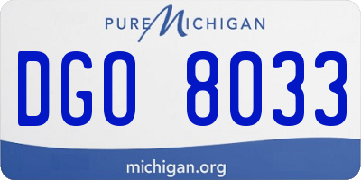 MI license plate DGO8033