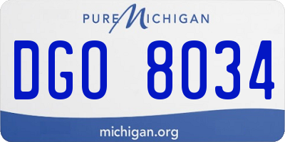 MI license plate DGO8034