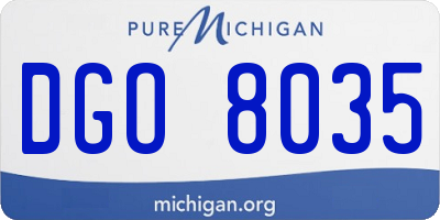 MI license plate DGO8035