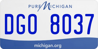 MI license plate DGO8037