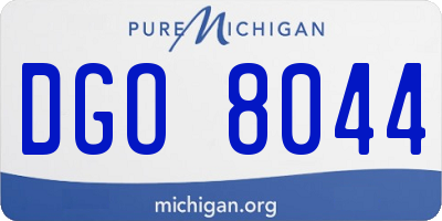 MI license plate DGO8044