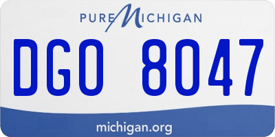 MI license plate DGO8047