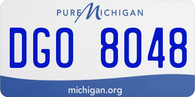 MI license plate DGO8048