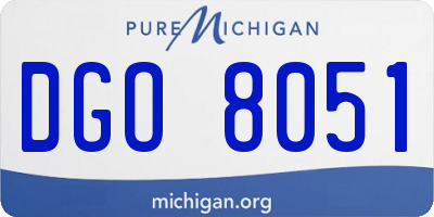 MI license plate DGO8051