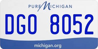 MI license plate DGO8052