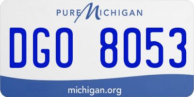 MI license plate DGO8053