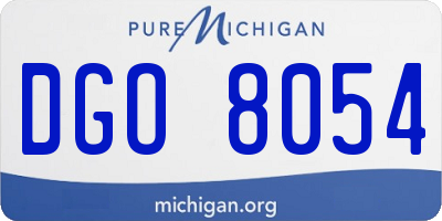 MI license plate DGO8054