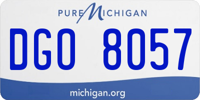 MI license plate DGO8057