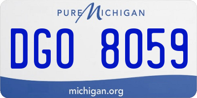 MI license plate DGO8059