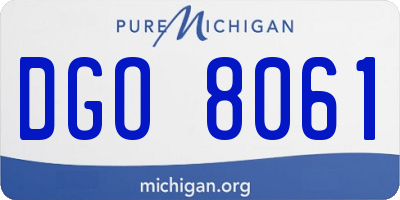 MI license plate DGO8061