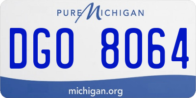 MI license plate DGO8064