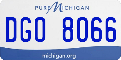 MI license plate DGO8066