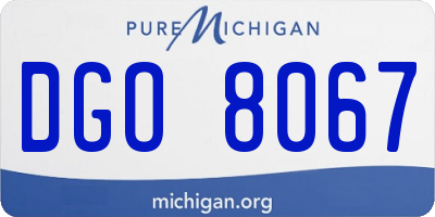 MI license plate DGO8067