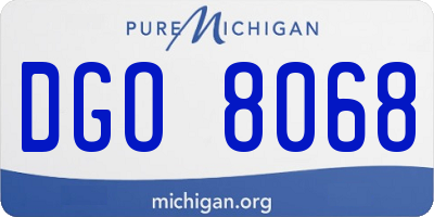 MI license plate DGO8068