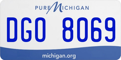 MI license plate DGO8069