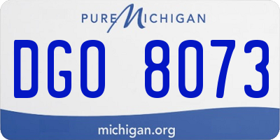 MI license plate DGO8073