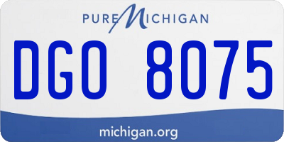 MI license plate DGO8075