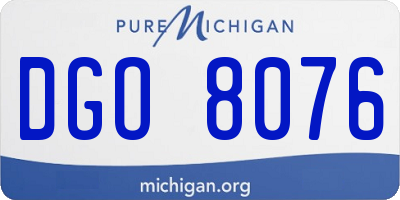 MI license plate DGO8076