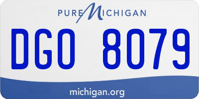 MI license plate DGO8079