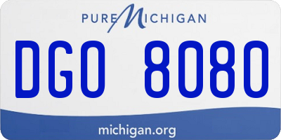 MI license plate DGO8080