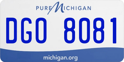 MI license plate DGO8081
