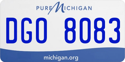 MI license plate DGO8083